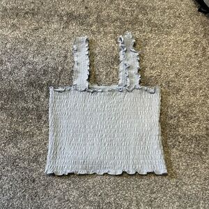 medium hollister baby blue cropped tank